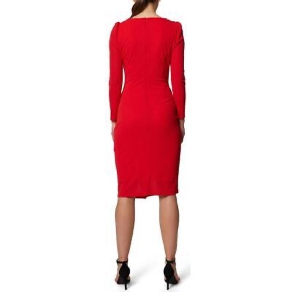 Laundry by Shelli Segal Women's Ruched Square Neck Knee Length Dress 14 - Picture 6 of 6